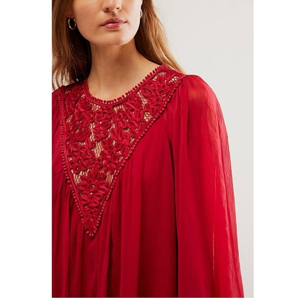 Free People Sunshine Of Love Mini Dress in Blended Berry Wine NWT Size Small - Picture 5 of 17